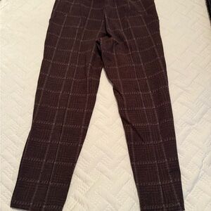 Betabrand Brown Ankle Cropped Pants